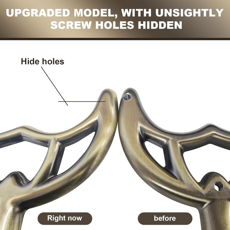 VIDABTE Ceiling Fan Blades Arm 7740200 -Hidden Screw Hole -Antique Brass, for 42-Inch Fan Blade, Mounting hole incompatibility with predecessors. -5 Pcs - Image 4